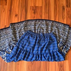 Blue peasant skirt